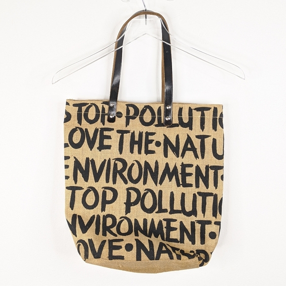 Handbags - Stop Pollution Shoulder Tote Recycle Bag